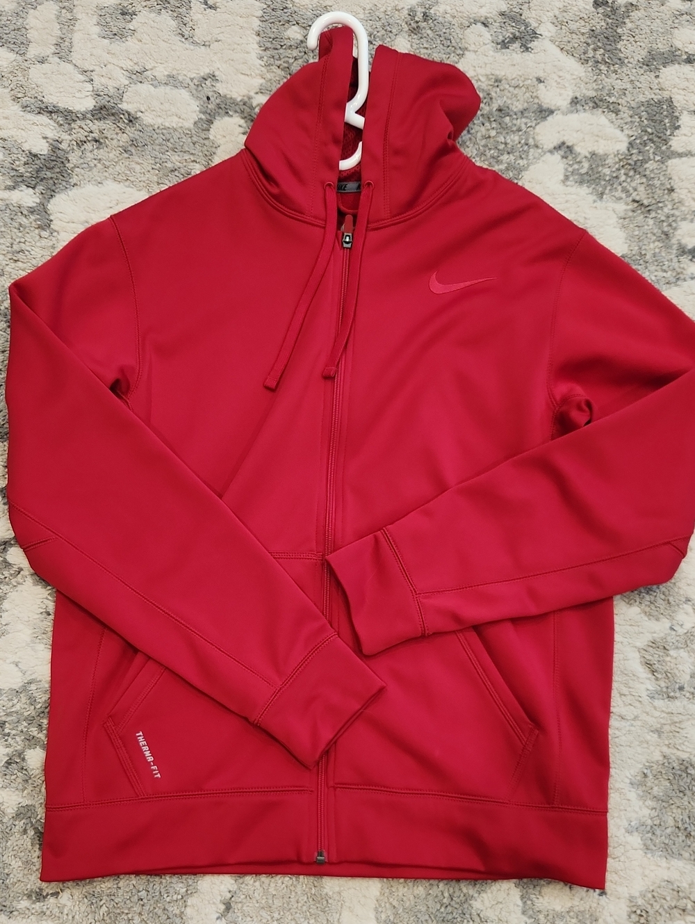 Nike Red Therma-fit Full-Zip Hoody Performance Jacket
